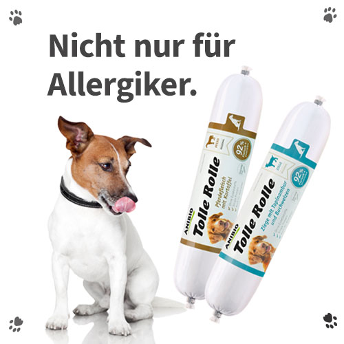 Die Tolle Rolle Ziege und Pferd uns hypoallergenes Hundefutter